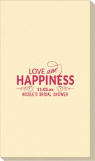 Love and Happiness Scroll Linen Like Guest Towels