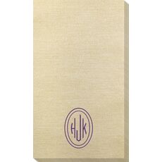 Outline Shaped Oval Monogram Bamboo Luxe Guest Towels