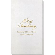 Elegant 100th Anniversary Bamboo Luxe Guest Towels