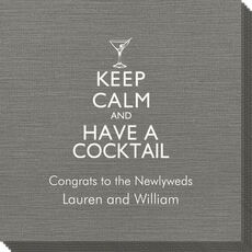 Keep Calm and Have a Cocktail Bamboo Luxe Napkins
