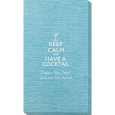 Keep Calm and Have a Cocktail Bamboo Luxe Guest Towels
