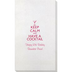 Keep Calm and Have a Cocktail Bamboo Luxe Guest Towels