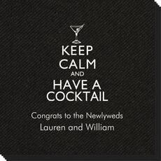 Keep Calm and Have a Cocktail Linen Like Napkins