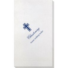 Outlined Cross Bamboo Luxe Guest Towels