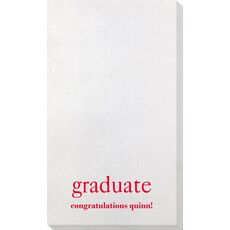 Big Word Graduate Bamboo Luxe Guest Towels