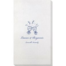 Toasting Wine Glasses Bamboo Luxe Guest Towels
