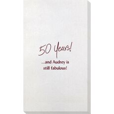 Fun 50 Years Bamboo Luxe Guest Towels