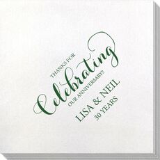 Thanks For Celebrating Any Event Bamboo Luxe Napkins