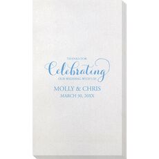 Thanks For Celebrating Any Event Bamboo Luxe Guest Towels