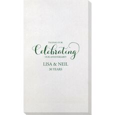 Thanks For Celebrating Any Event Bamboo Luxe Guest Towels