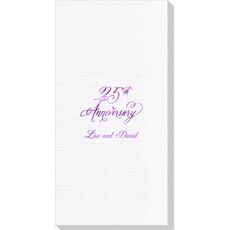 Elegant 25th Anniversary Deville Guest Towels