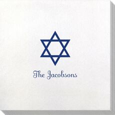 Traditional Star of David Bamboo Luxe Napkins
