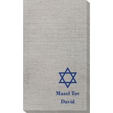 Traditional Star of David Bamboo Luxe Guest Towels