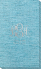 Fancy Script Monogram with Text Bamboo Luxe Guest Towels