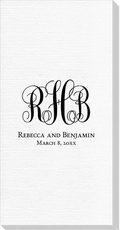 Fancy Script Monogram with Text Deville Guest Towels