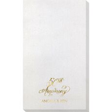 Elegant 50th Anniversary Bamboo Luxe Guest Towels
