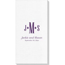 Condensed Monogram with Text Deville Guest Towels