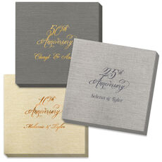 Pick Your Elegant Anniversary Year Bamboo Luxe Napkins