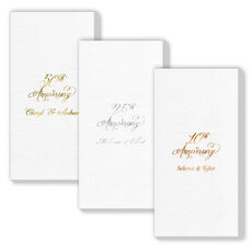 Pick Your Elegant Anniversary Year Deville Guest Towels