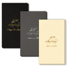 Pick Your Elegant Anniversary Year Linen Like Guest Towels
