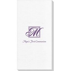 Pick Your Single Initial Monogram with Text Deville Guest Towels