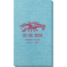 He's Her Lobster Bamboo Luxe Guest Towels