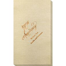 Elegant 70th Anniversary Bamboo Luxe Guest Towels