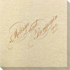 Romantic Script Bamboo Luxe Napkins