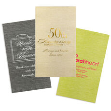 Custom Bamboo Luxe Guest Towels with Your 1-Color Artwork with Text we will Typeset