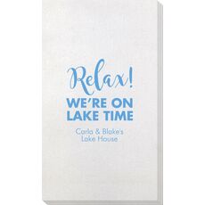 Relax We're on Lake Time Bamboo Luxe Guest Towels