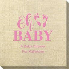 Oh Baby with Baby Feet Bamboo Luxe Napkins