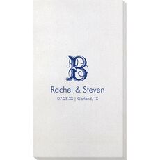 Pick Your Single Initial with Text Bamboo Luxe Guest Towels