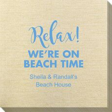 Relax We're on Beach Time Bamboo Luxe Napkins