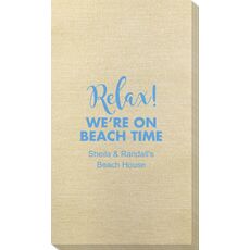 Relax We're on Beach Time Bamboo Luxe Guest Towels