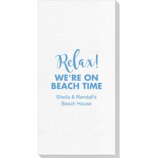 Relax We're on Beach Time Deville Guest Towels