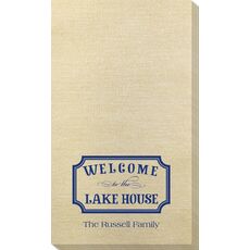 Welcome to the Lake House Sign Bamboo Luxe Guest Towels