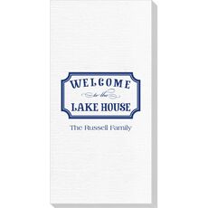 Welcome to the Lake House Sign Deville Guest Towels