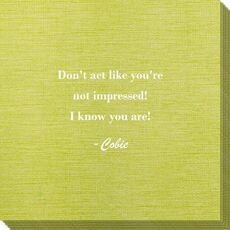 You Pick Your Text Bamboo Luxe Napkins