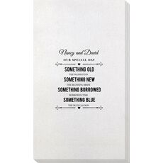 Our Special Day with Names Bamboo Luxe Guest Towels