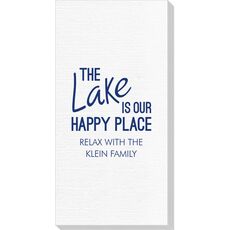 The Lake is Our Happy Place Deville Guest Towels