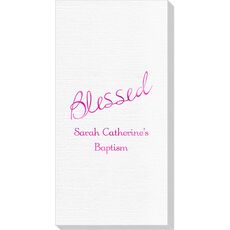 Expressive Script Blessed Deville Guest Towels