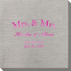 Mrs & Mrs Arched Bamboo Luxe Napkins