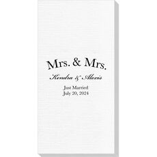 Mrs & Mrs Arched Deville Guest Towels