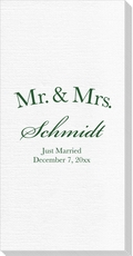 Mr  & Mrs Arched Deville Guest Towels