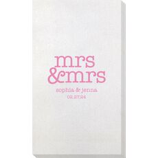 Stacked Happy Mrs & Mrs Bamboo Luxe Guest Towels