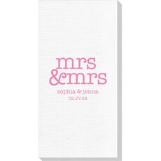 Stacked Happy Mrs & Mrs Deville Guest Towels