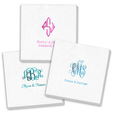 Pick Your Three Letter Monogram Style with Text Deville Napkins