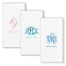 Pick Your Three Letter Monogram Style with Text Deville Guest Towels