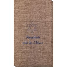 Interlocking Star of David Bamboo Luxe Guest Towels