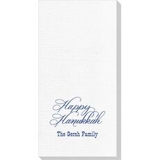 Elegant Happy Hanukkah Deville Guest Towels